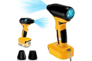 JJXNDO For DeWalt 20V Li-ion Lithium Battery Powered Jet Dry Blower, 130000RPM Compressed Air Duster, 4 Gear Adjustable Air Duster, Jet Fan Mini Blower for Tools, Car, Computer, Keyboard(No Battery)