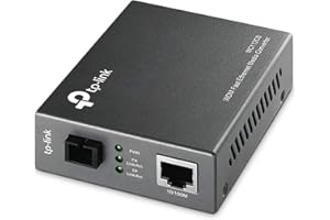 ‎TP-LINK TP-Link 10/100 Mbps WDM Media Converter, Complies with 802.3u 10/100Base-TX, 100Base-FX Standards Extends Fiber Distance Up to 20 km (MC112CS)