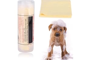 GOTOTOP Gämsenstoff für Hunde Hunde Katzen, Haustier Soft Bad Duschtuch Super Absorbent Drying Clean Handtuch für Auto Haar Möbel(Gelb)
