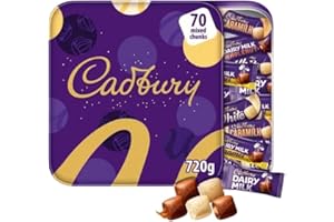 WOWBOXME Cadbury Dairy Milk Chocolate Chunks Christmas Tin 720g (1 Tin)