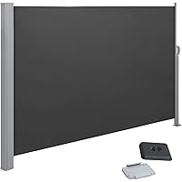 SONGMICS Seitenmarkise, 180 x 300 cm (H x L), Sichtschutz, Sonnenschutz, Seitenrollo, für Balkon, Terrasse, Garten…