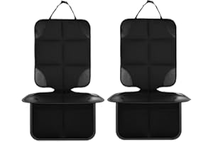 Trintion Car Seat Protectors,Leather Seats Protectors For Child Car Seats With Non-Slip Bottom Waterproof Large Mesh Pockets