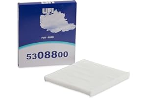 UFI Filters, Filtro Abitacolo Antipolline 53.088.00, Filtro Abitacolo per Ricambio, Adatto a Auto, Applicabile su Diversi Modelli Abarth, Fiat e Ford
