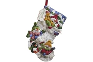 Bucilla Felt Stocking Applique Kit 18" Long-Snow Fun