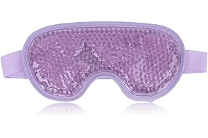 NEWGO Máscara de Gel para Ojos – Reutilizable Antifaz para ojos Fríos Máscara Relajante para Ojos Hinchados, migrañas, secos, orzuelos, Blefartitis, ojeras, hinchazón y más - Morado