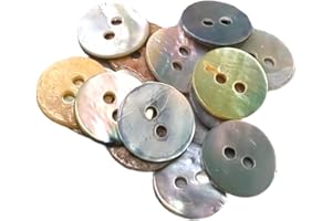 BOTIBOTON SL BOTIBOTON - Bottoni in madreperla naturale - AKOYA - 10 misure - Prodotti e spediti dalla Spagna - 10 mm