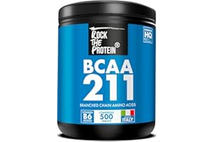 Aminoacidi Ramificati BCAA 2 1 1 Con Vitamina B6 500 Compresse Da 1000mg Per il Recupero Muscolare Rock The Protein® Leucina, Isoleucina, Valina, Intra Pre Post Workout Palestra