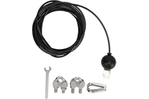 Topyond Cavo per puleggia Fitness, Cavo di Ricambio per Palestra Fitness Cavo Spesso per puleggia Fitness Cavo in Acciaio Resistente da 5 mm per Puleggia per Palestra di Casa