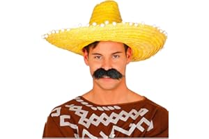 Fiestas Guirca, S.L. Sombrero Mexicano de Paja Amarillo