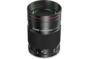 BENOISON Objectif F pour Nikon - 500 mm f7.5 - Objectif miroir réflexe manuel pour Nikon D3500 D850 D7500 D5600 D3400 D500 D7200 D5500 D750 D810 D3300 D5300 D610 D7100, D5200, D600, D3200, D800, etc