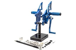 FXCNC RACING Ninja 300 Billet Anodized Motorrad Rearsets CNC verstellbare hintere Fußrasten Fußstütze hinten Set für NINJA 250 2013-2016，Z300 2015-2018, NINJA 300 2013-2018