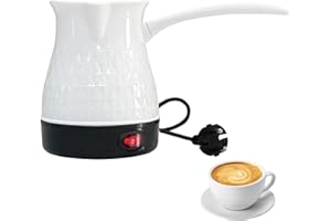 Byzesty Bollitore per caffè turco, 500 ml, macchina per espresso, macchina per caffè turco, caffettiera elettrica, caffettiera per casa, ufficio, viaggi, espresso, moka, tè