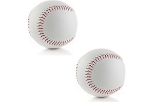 SIVAOPA Baseballball aus hartem Leder, 22,9 cm, Standardgröße, Trainingsball & Spiel-Basisball, unmarkierter Schlagball für Jugendliche und Erwachsene, für drinnen und draußen, 6 Stück