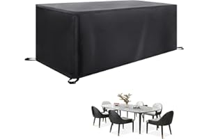 IKDZCM Abdeckung für Gartenmöbel 90x50x50cm/LxWxH Schwarz Gartenmöbel Abdeckung Wasserdicht Abdeckplane Gartenmöbel Winterfest Schutzhülle Gartentisch Abdeckung für Möbelsets Tische und Stühle