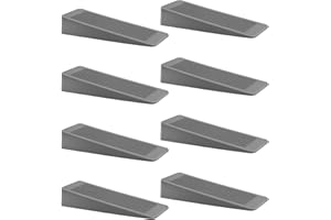 AFFIXARC Rubber Door Stop 8 Pack, Door Stoppers for Floor, Door Stops Indoors, Door Wedge, Non-Slip Rubber Door Stopper, Door Wedges Indoors, Ideal for All Floor Types, Grey