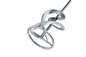 BILBAU Fouets de malaxage mortier avec emmanchement à filetage SDS, plâtre, béton, ciment, peinture 95 mm x 600 mm