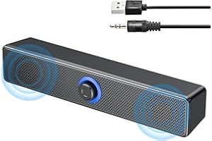 BSWL Computer Speakers for Desktop Bluetooth,Aux Speakers for Monitor Speakers 3.5mm Jack With 40W HD Surround Stereo Sound Portable PC Speakers for PC Desktop Bluetooth USB Powered PC Soundbar Speaker