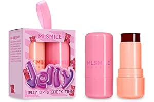 CUNEGRA 2 Pcs Jelly Blush Stick, Long-Lasting & Buildable Milk Jelly Blush Stick with Hyaluronic Acid & Aloe, 3 in 1 Blush Sticks for Women Girls Cheeks Lips Eyes Makeup (Red)
