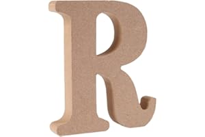 Gspirit Decorativo di Legno Lettere, Originale Colore 26 Alfabeto Legna Lettere per Nome Bambini Compleanno Festa Nozze Casa Decorazione e Camera da Letto, (R)
