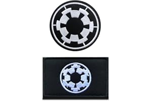ZCKETO 2 Pezzi Tattica Toppa Compatibile con Film Star War Obiettivi dell'Impero per Emblema Gancio e Anello Toppa per Maglia Zaino Cappelli Vestiti Giubbotto Cani Tattico Militare