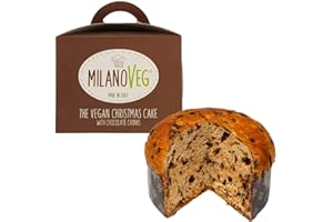 Vergani Dolce Di Natale Vegano / Panettone 100% Vegetale Con Gocce Di Cioccolato Fondente, MilanoVeg - 750 Grammi