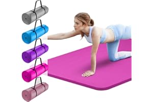 FK Sports Yoga Mat 20mm Extra Thick Exercise Mat Gym Workout Fitness Pilates Non Slip Yoga Mat, Comfortable Training & Workout Floor Mat for Home or Outdoor & Gym.