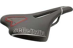 Selle Italia SLR TM Flow - Selle Vélo Route, Design Iconique SLR, Trou Anatomique, Cadre Manganèse - Taille S3, Noir