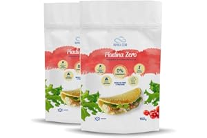 NUVOLAZERO Nuvola Zero - Preparato per Piadine in Polvere, 320g x 8 Piadine Keto Senza Glutine, Senza Lattosio, Senza Zuccheri, Senza Carboidrati, No lieviti, Made in Italy
