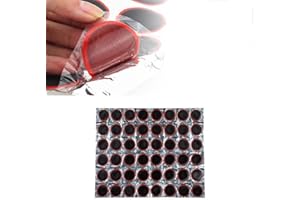 DHliIQQ Kit di 48 toppe di riparazione per bici, kit di riparazione pneumatici per bici, toppe in gomma, strumenti di riparazione per foratura della camera d'aria della bicicletta, kit di toppe per