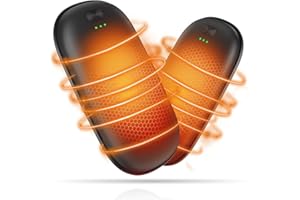 COMFY MATE Lot de 2 chauffe-mains électriques portables rechargeables – 16 heures de chaleur, 3 niveaux de chaleur jusqu'à 51,7 °C, chasse, Raynauds, golf, cadeaux techniques pour homme