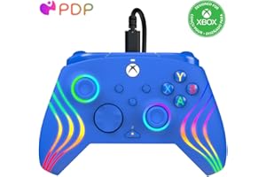 PDP Xbox Afterglow Wave Wired Controller Blue