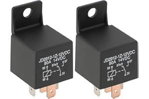 eMagTech 2 Pezzi 12V 80A 5 Pin Relè per Impieghi Gravosi per Autoveicoli JD2912-1Z-12VDC Relè per Autoveicoli Multiuso per Applicazioni Elettriche di Camion Auto E Barche