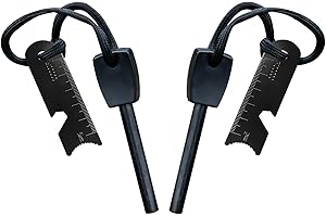 VIOFOTT,Traditioneller Feuerstarter,Feuerstein-Blöcke,Steels Feuerstahl mit Handmade,Feuerstein mit Extrem Starker Funkenflug für Camping, Outdoor, Survival(2er Set).