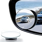 JIAHAO K&ouml;r Nokta Aynası, 2" Yuvarlak HD Cam &Ccedil;er&ccedil;evesiz Dışb&uuml;key Dikiz Aynası geniş a&ccedil;ılı Ayarlanabilir Yapıştırma ile Otomobi