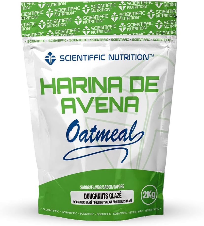 Scientiffic Nutrition - Harina de avena, Fuente de Proteínas, Baja en Azúcares, 100% Natural, Contribuye al Desarrollo de la Masa Muscular, Sabor Donut - 2 Kg
