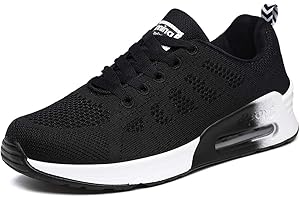 LANIVIC Women Trainer Ladies Running Shoes Gym Athletic Sports Sneakers Casual Mesh Walking Jogging Shoes Lace up Flat
