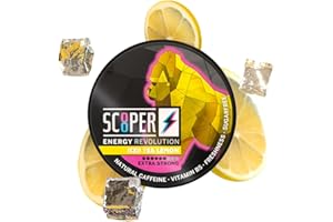SCOOPER Energy 1x Iced Tea Lemon Xtra Strong | 80 MG Koffein pro Pouch | 12 Pouches pro Dose | Zuckerfrei & Vegan | Energy Drink Alternative