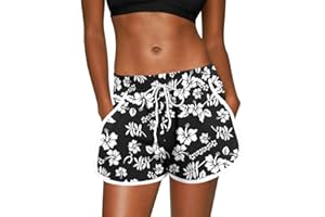 For G and PL Damen Sommer Boardshorts Tropical Mit Bund Und Druck Boardhose S-XXL