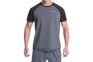 VAYAGER Herren-Badeshirts Rash Guard UPF 50+ Kurzarm, schnell trocknend, lockere Passform, Wassersurf-Shirt