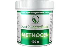 ‎SPECIAL INGREDIENTS METHOCEL (Methylcellulose) 100g HERSTELLUNG WARMER GELE, DIE IM MUND SCHMELZEN (DEUTSCHE ETIKETTEN UND ANLEITUNGEN)