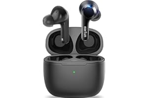 EarFun Wireless Earbuds, [What Hi-Fi Awards] Air Bluetooth In-Ear Headphones with 4 Mics ENC, Sweatshield™ IPX7 Waterproof, Clear Sound, Deep Bass, Wireless Charge, Game Mode, App Customize EQ, 35H