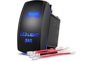 Gebildet Blå LED Light Bar Vippströmbrytare 5-stifts Laser På/Av LED-ljus 20A/12V 10A/24V Växla Jumper Ledningar Set för Jeep