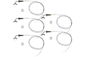 eMagTech 5 Piezas Lámparas de Pared LED Modelo Escala 1:87 Luces de Pared para Exteriores Modelo Reemplazos de Luz de Calle para Modelos de Ferrocarriles Jardines en Miniatura Patios Paisajes 3V