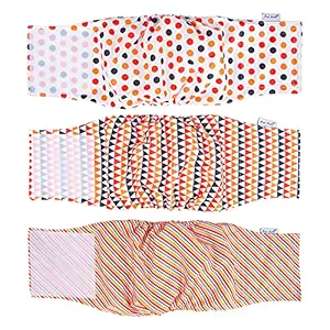 Pet Soft Washable Male Wraps (Pack of 3) - 2021 Latest Washable Male Dog Diapers, Reusable Male Dog Belly Band Diapers for Doggy Puppies