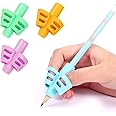 ATCAN Pencil Gripper for Writing for Kids 3 Years Pen Holder Soft Silicone Pencil Grips for Kids for Drawing Handwriting Training Tool Aid for Nursery Preschooler (3 Pcs)