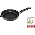 AMT Gastroguss Bratpfanne, Ø 24 cm, 5 cm hoch, mit Exklusivstiel, Aluguss (Aluminium), Lotan® Antihaft-Beschichtung für fettf