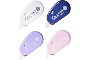 VALICAER Taśma klejąca, rolka, taśma klejąca, rolka w kropki, dwustronny dozownik taśmy, przezroczysta mini taśma do myszy, do scrapbookingu, rzemiosła, kart fotograficznych, albumu, dziennika, 6 mm x 6 m, 4