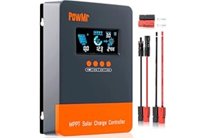 PowMr 60A MPPT Solar Laderegler 12V/24V/36V/48V MAX PV Input Spannung 160VDC mit großem LCD Display, Arbeiten mit Auto AGM, Gel, überfluteten und Lithium Batterien, Plug-and-Play (Upgraded version)