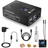 LABISTS Raspberry Pi 4 Custodia, Alimentatore 5.1V3A, Ventola, HDMI, 3 Dissipatori di Calore, Cacciavite Magnetico, Accessori per Raspberry Pi 4