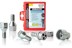 Heyner Locking Wheel Nuts M12x1.25 Fits Fiat 500 Models Alloy Wheel Locking Bolts AHA